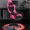 Costway Massage Gaming Chair Reclining Racing Office Computer Chair with Footrest White\Blue\Pink\Red
